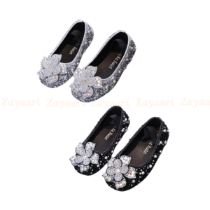 2025 Autumn New Lady Baby Girls Princess Diamond Single Shoes Leather Shoes Dance Performance Shoes