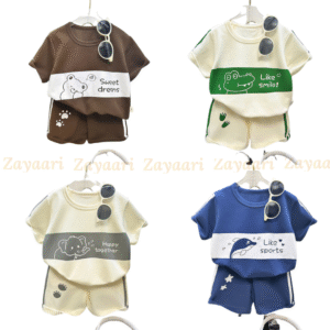 2025 new children's short sleeve suit striped girl's T-shirt summer baby clothes Korean style children's clothing